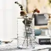 Ins-style home glass vase, fresh and simple style gilded glass candlestick factory direct sales Specification image
